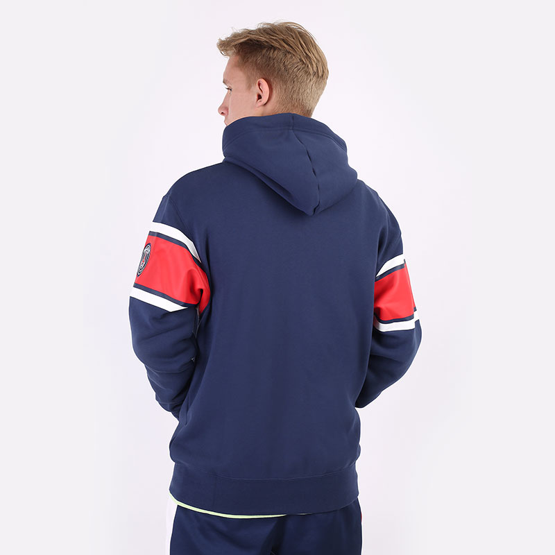 мужская синяя толстовка Jordan  Paris Saint-Germain Fleece Full-Zip DB6481-410 - цена, описание, фото 7